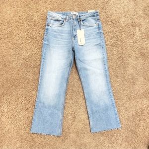NWT Zara high waisted cropped flare jeans